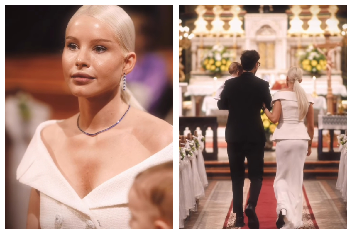 Carmen Grebenișan și iubitul ei și-au botezat băiețelul. Ceremonia a avut loc într-un cadru desprins din basme, imagini de colecție