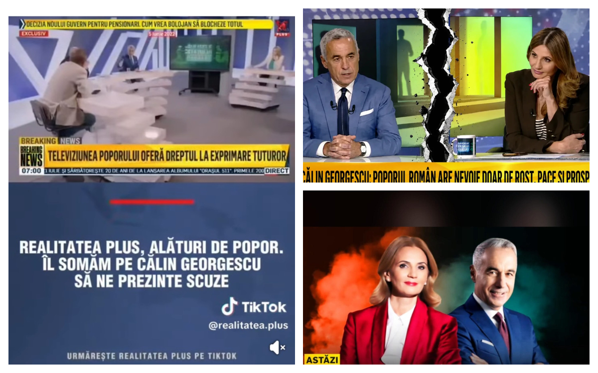Telenovela continuă! Realitatea Plus pretinde scuze publice de la Călin Georgescu, după confruntarea lui cu Anca Alexandrescu: „A fost depășită o limită”