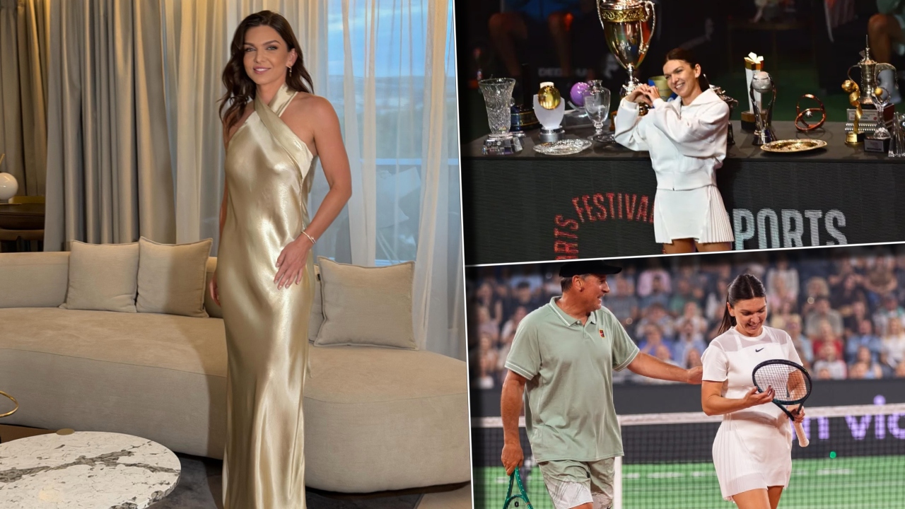 Ce preț are rochia purtată de Simona Halep la petrecerea de retragere. Ținuta pentru care a optat fosta sportivă