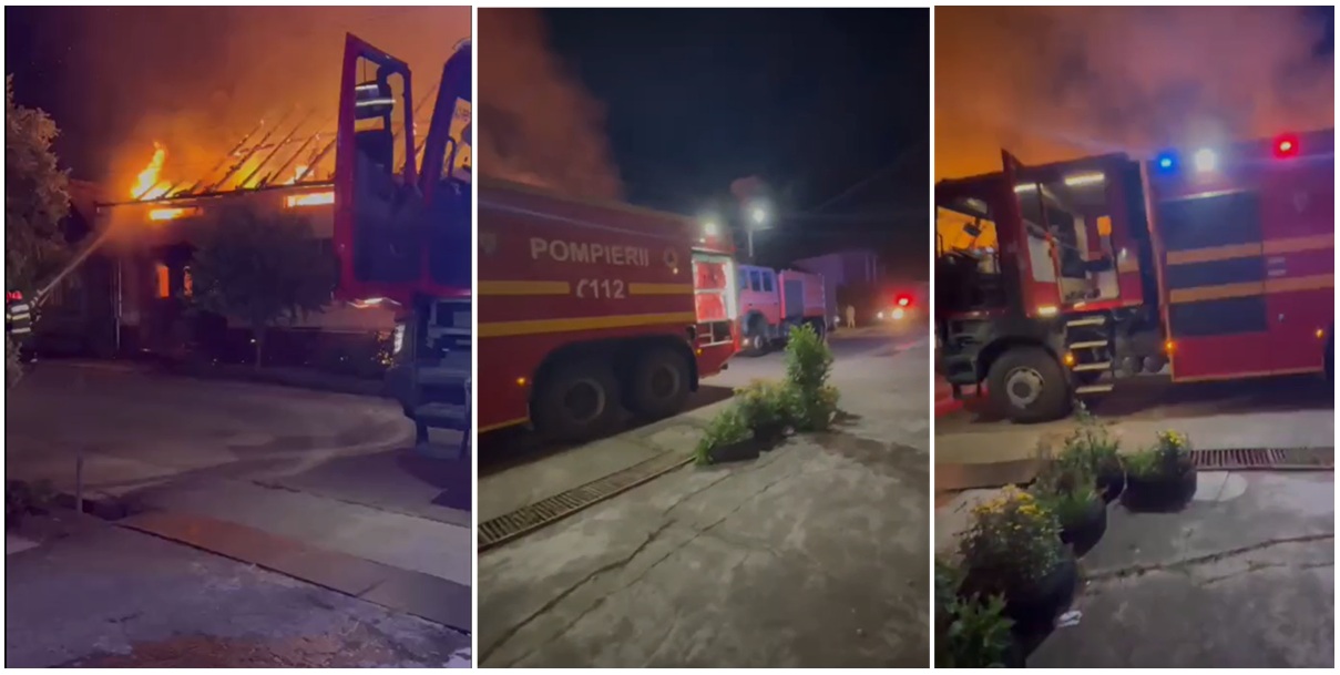 Incendiu de proporții în Caraș-Severin, casele oamenilor au fost cuprinse de flăcări. Zeci de păsări au murit
