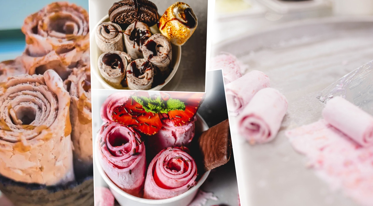 Înghețata rulată, un desert delicios de vară cu aspect inedit! Care sunt pașii de preparare și ingredientele necesare