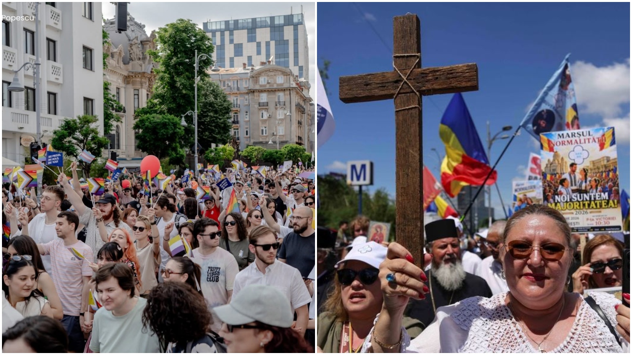 Marşul Bucharest Pride al comunităţii LGBT, urmat de un concert în Parcul Izvor. Înainte a avut loc „Marşul Normalităţii”, „orchestrat” de Diana Şoşoacă