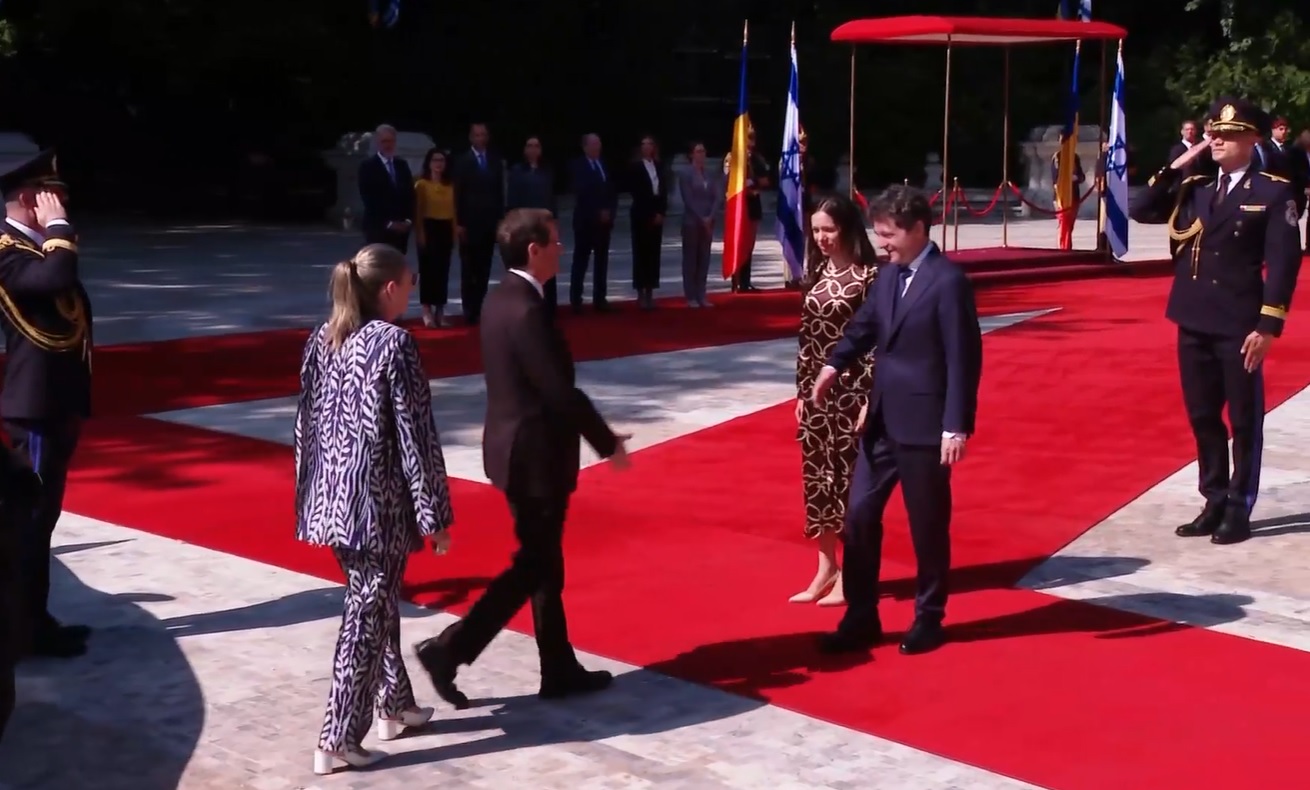 Ce ținută a purtat Mirabela Grădinaru la Cotroceni cu ocazia vizitei președintele statului Israel, Isaac Herzog