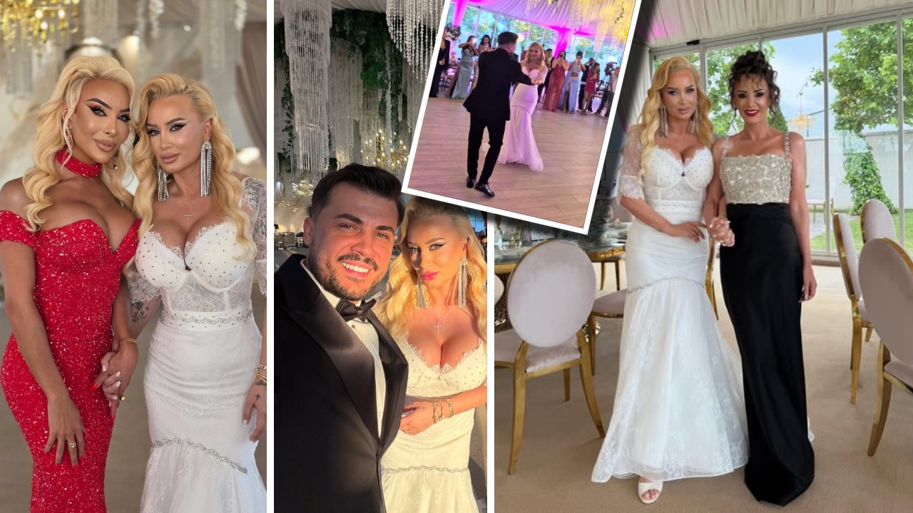 Nuntă grandioasă în showbiz. Simona Trașcă și Marian Buzilă s-au căsătorit într-un cadru de poveste. Câte rochii de mireasă a purtat vedeta, detaliul care a furat privirile tuturor. Nașa Mara Bănică, apariție de senzație FOTO
