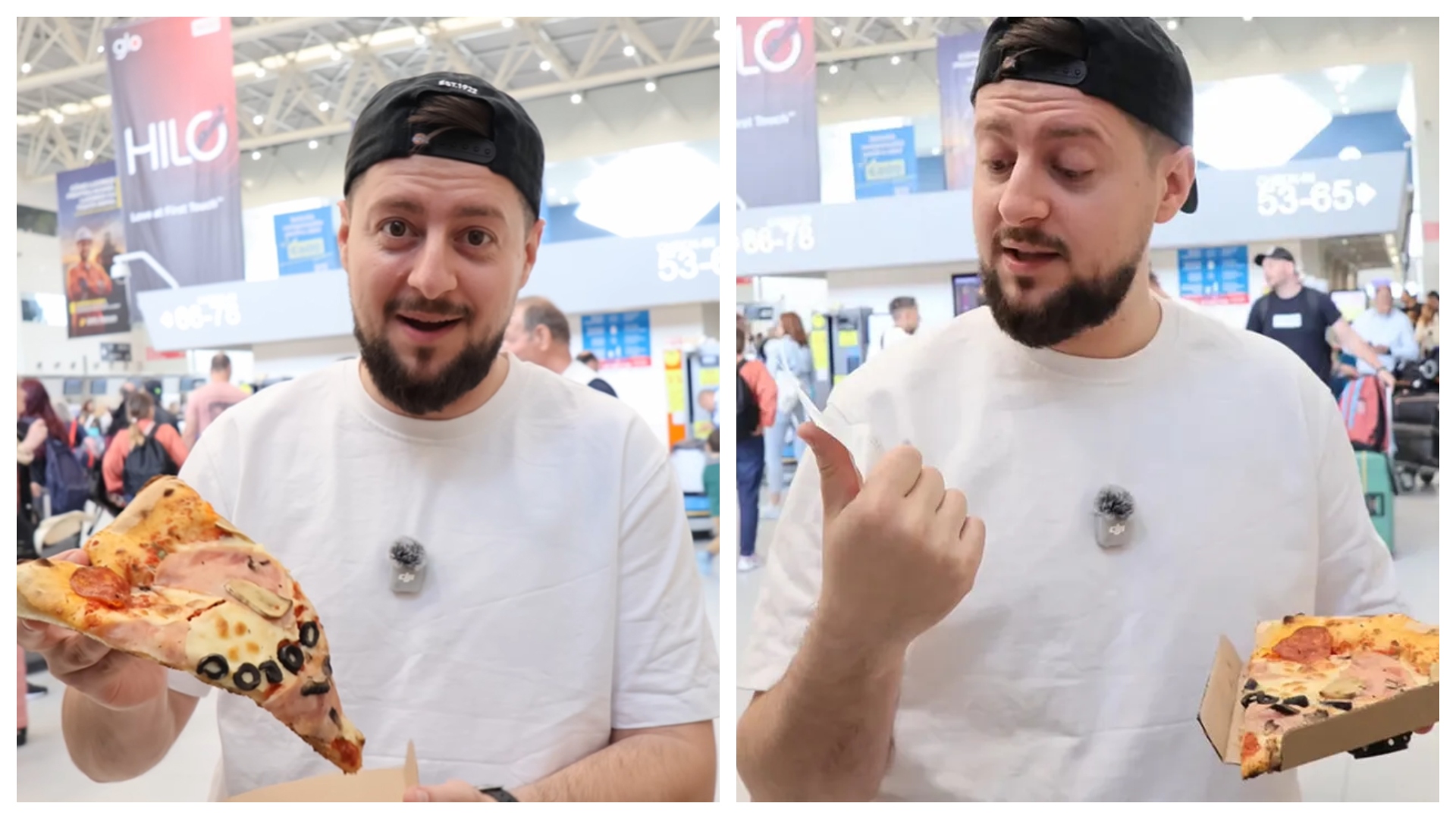 Șoc la Otopeni, cât a plătit un cunoscut vlogger român pe o singură felie de pizza. „Dacă luam una întreagă, se ducea bugetul de concediu”