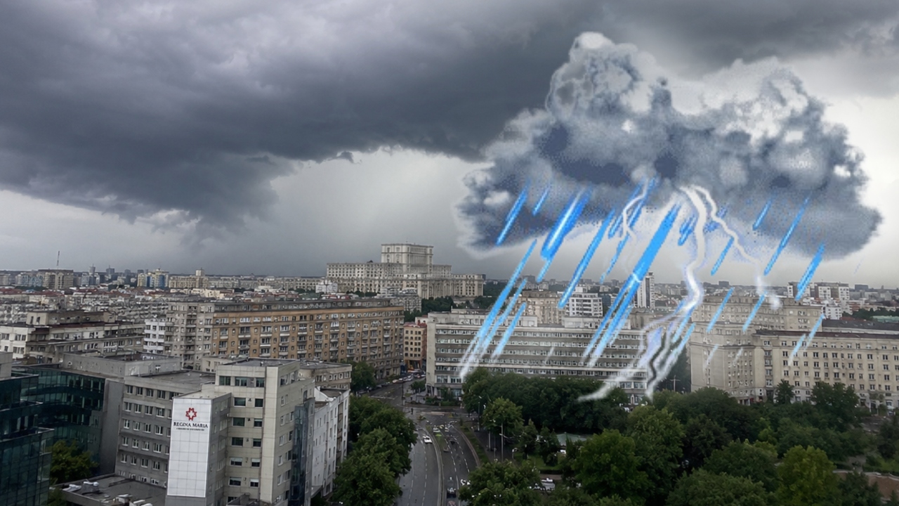 Prognoza meteo 15 iunie 2026. Temperaturile scad și nu scăpăm de furtuni nici în prima zi din săptămână. Cum va fi timpul în Capitală