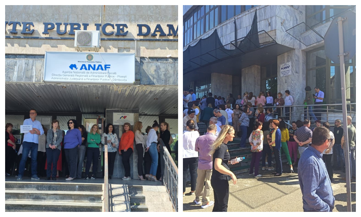 Val de proteste din cauza noii legi a salarizări. Angajații ANAF suspendă activitatea în toată țara