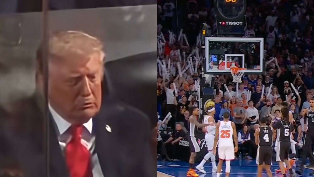 Donald Trump a fost huiduit la finala NBA din New York și ironizat după ce ar fi ațipit în lojă VIDEO