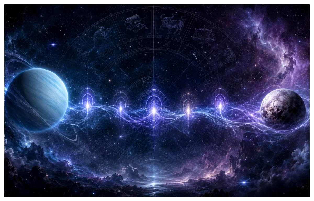 Întâlnire astrală în 5 acte. Revoluționarul Uranus și tranformatorul Pluto deschid o nouă etapă până în 2028. Ce se pune în mișcare în viața zodiilor