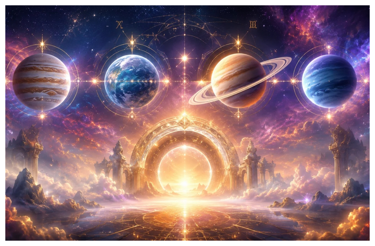 Aliniere planetară rară până în 24 iulie 2026, se formează Coșul lui Barbault. Ce capitol nou deschid pentru zodii giganții astrologiei