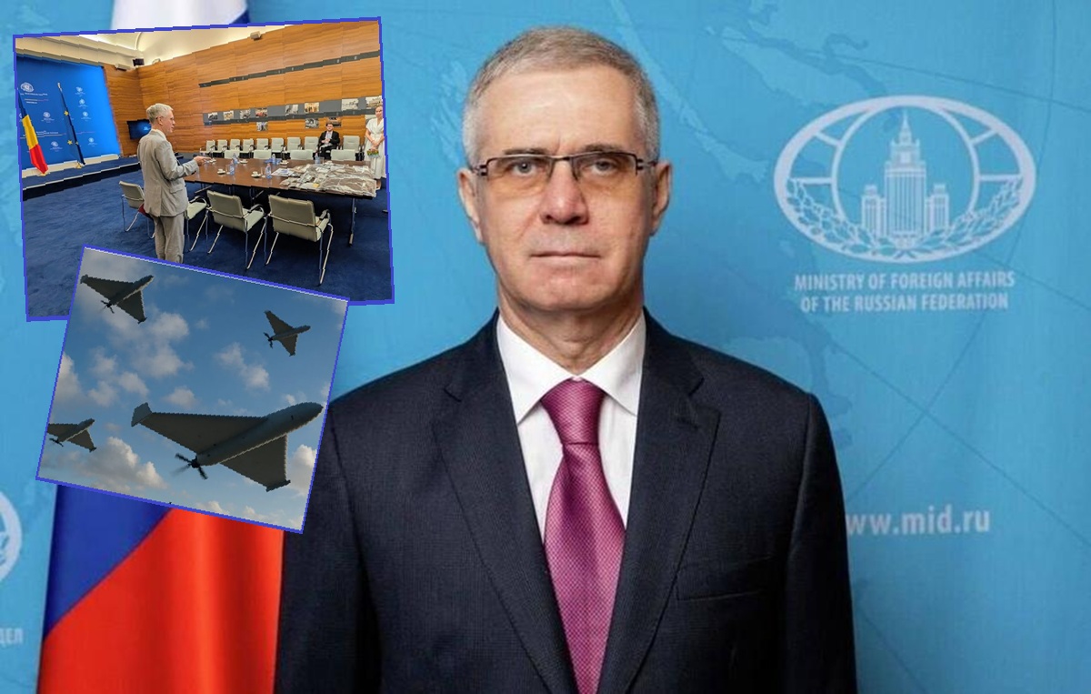 Ambasadorul rus la București amenință România după ce a fost chemat să dea explicații la MAE în scandalul dronelor: „Nu va rămâne fără răspuns! O înscenare propagandistică, acuzații nefondate, fără nicio dovadă”
