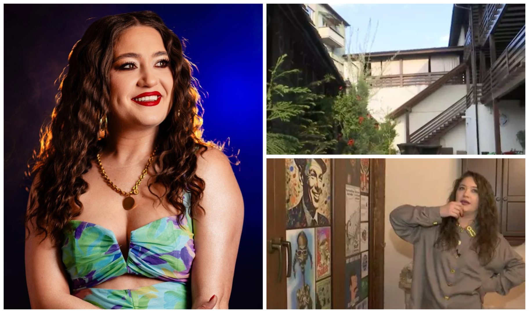 Imagini din casa lui Carmen Chindriș din Sighetu Marmației. Are două scene în interior și o curte spectaculoasă