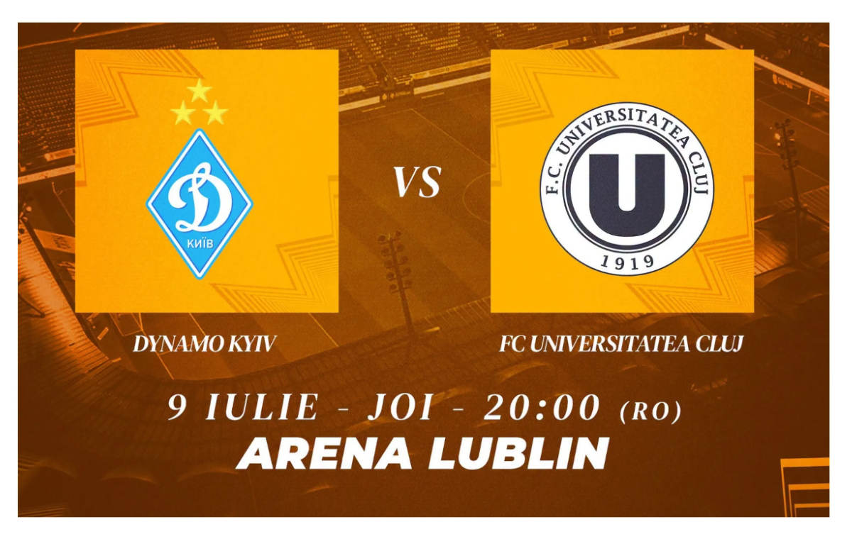 DIGI SPORT ONLINE DINAMO KIEV – „U” CLUJ LIVE VIDEO STREAM: Studenţii au examen greu în prima manşă a Europa League