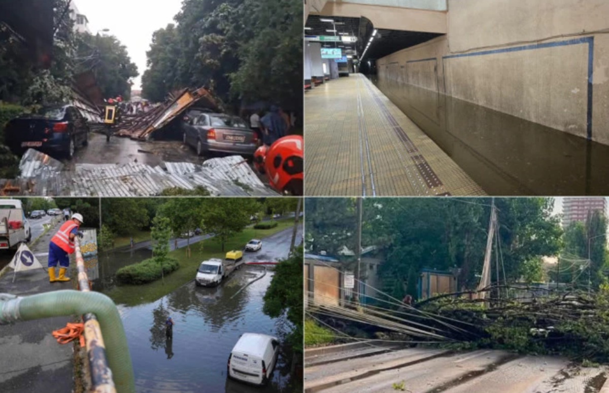 Vine o nouă furtună în Capitală, oamenilor li se cere să nu iasă din case. A fost convocat Comitetul pentru situații de urgență în București