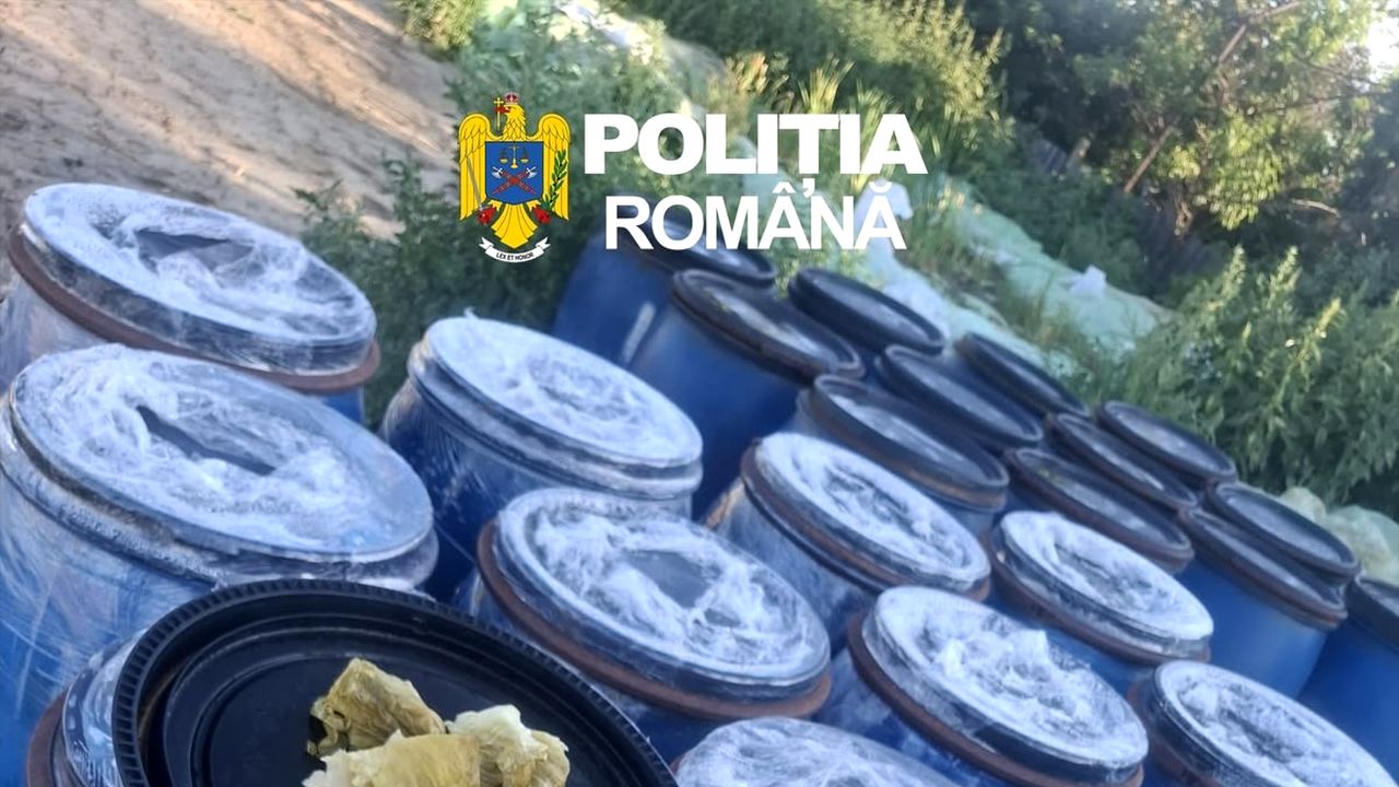 Opt tone de varză murată, distruse după ce au fost găsite depozitate în gropi săpate în pământ