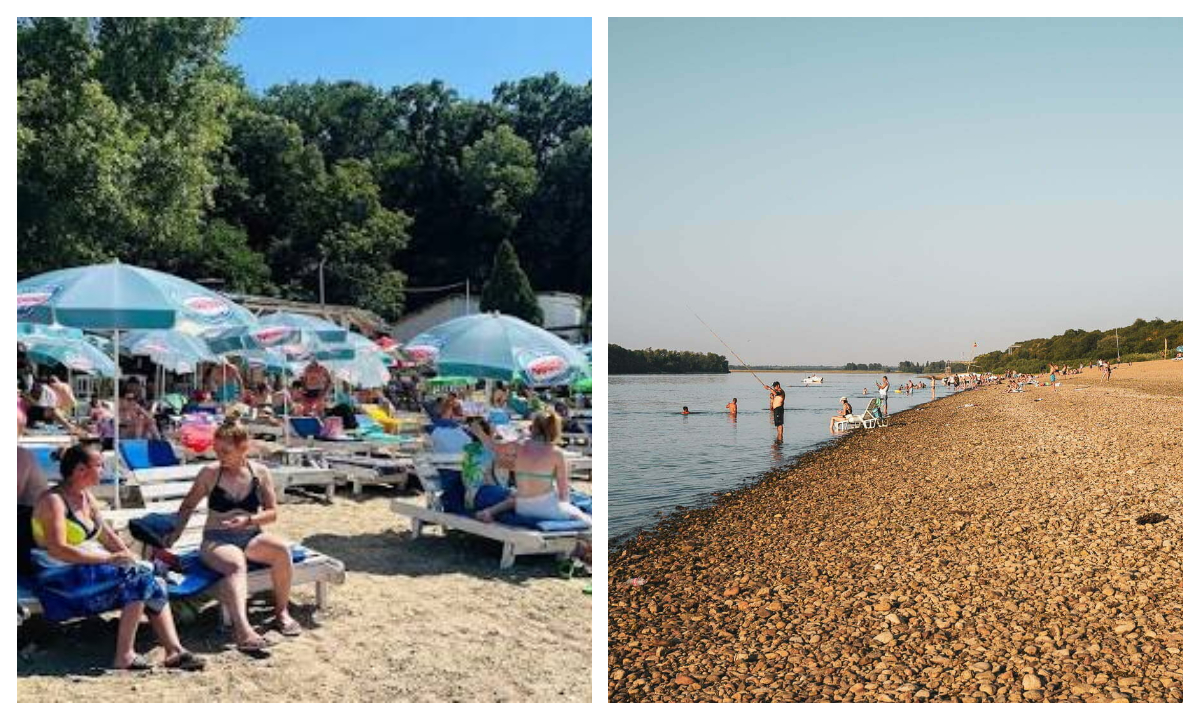 Plaja de pe malul Dunării care atrage tot mai mulți turiști. Cât costă aici un șezlong sau o sticlă de apă