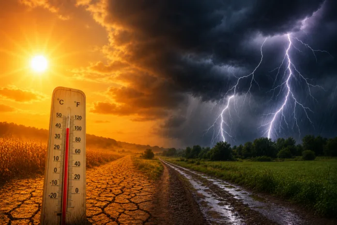 Prognoza meteo. Caniculă, furtuni violente şi grindină. Maxime de 34 de grade Celsius