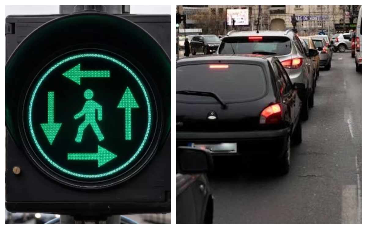 Ce semnifică semaforul cu un pieton înconjurat de săgeți verzi. Mulți șoferi nu știu ce să facă în astfel de intersecții