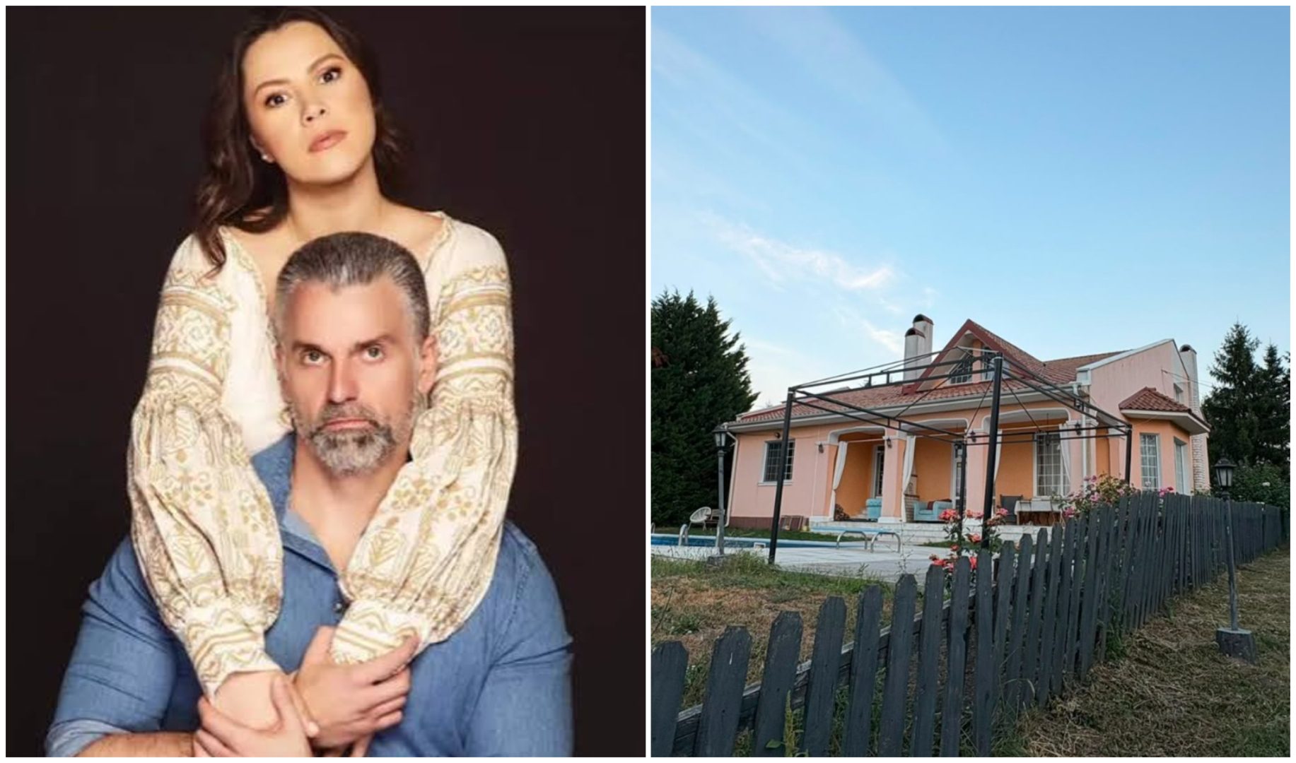 VIDEO EXCLUSIV Cum arată casa în care locuiesc Oksana și Cezar Ionașcu. Vila are piscină, grădină și este amplasată într-o zonă verde și retrasă