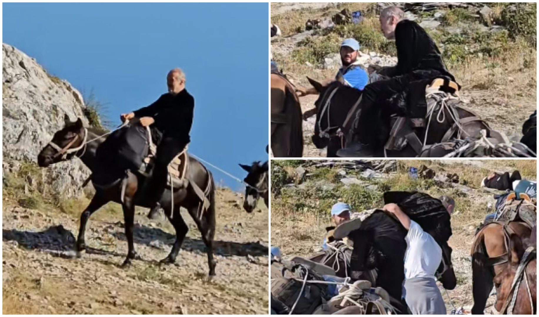 Imagini spectaculoase cu Gigi Becali pe Muntele Athos! Latifundiarul din Pipera a plătit o sumă record pentru a urca muntele pe cal