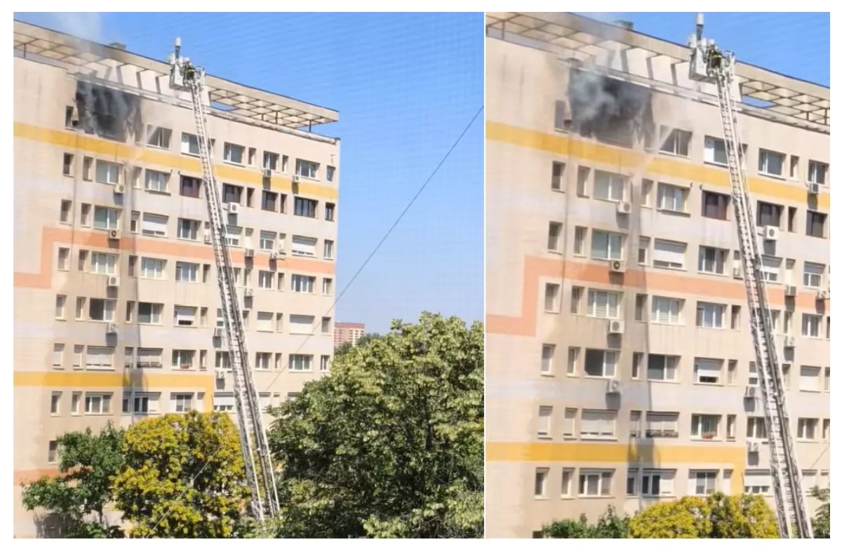 Incendiu într-un bloc-turn din Capitală. Alertă de foc şi în Covasna VIDEO