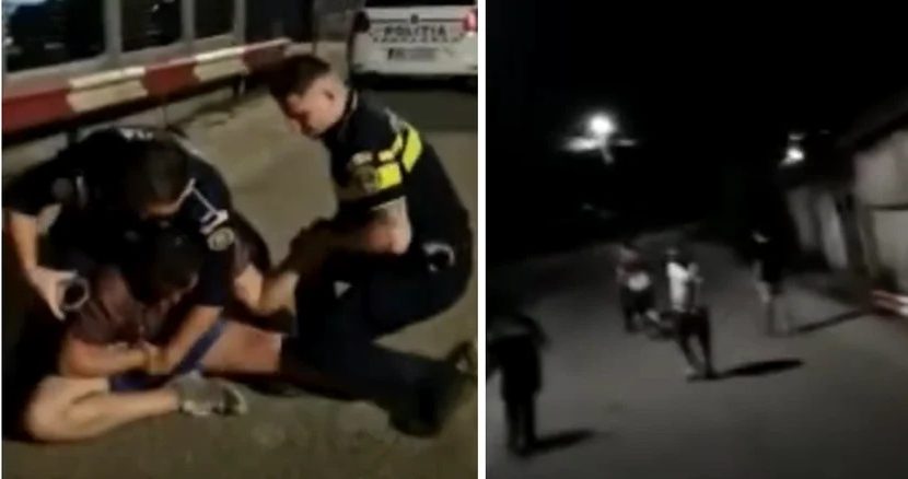VIDEO Scene de film într-un bar din Bacău! Polițiștii au tras focuri de armă după ce au fost atacați