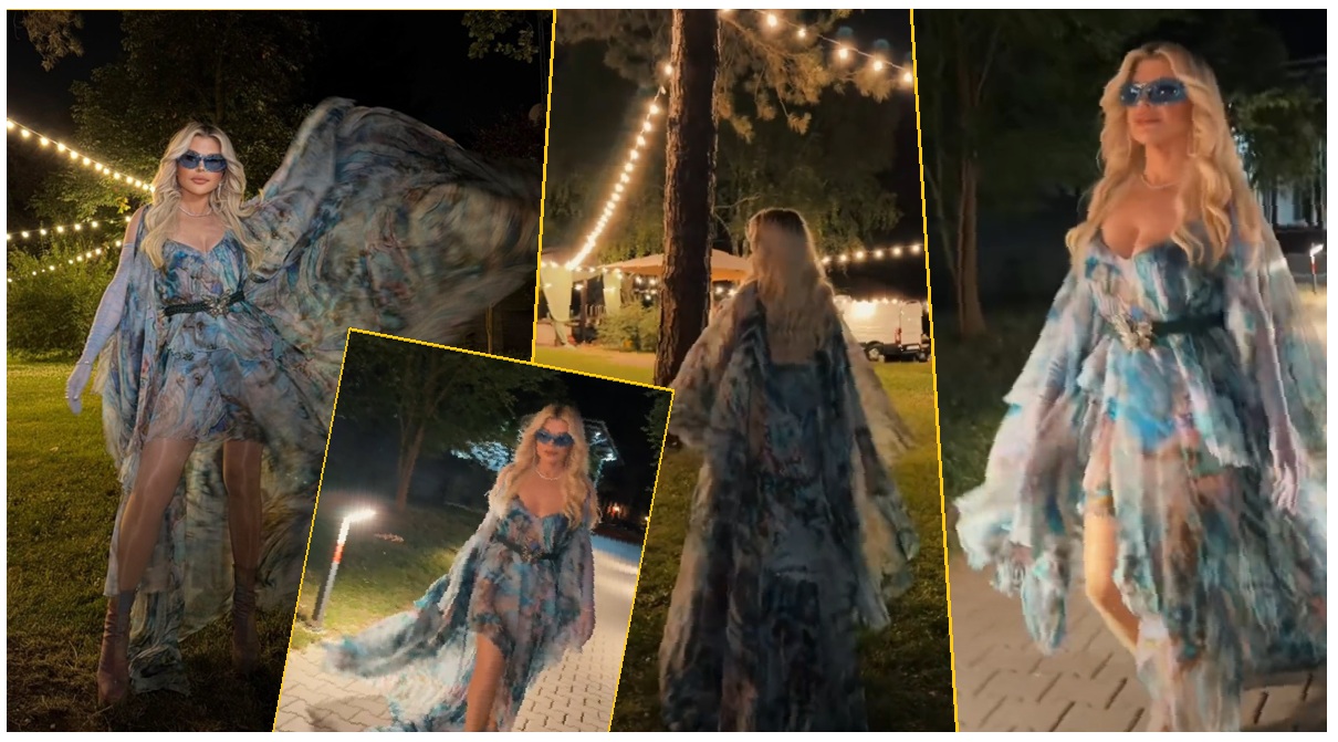 Loredana Groza nu se uită la bani. Apariție wow într-o rochie îndrăzneață, care costă o mică avere. Trena uriașă și accesoriile completează ținuta scumpă VIDEO