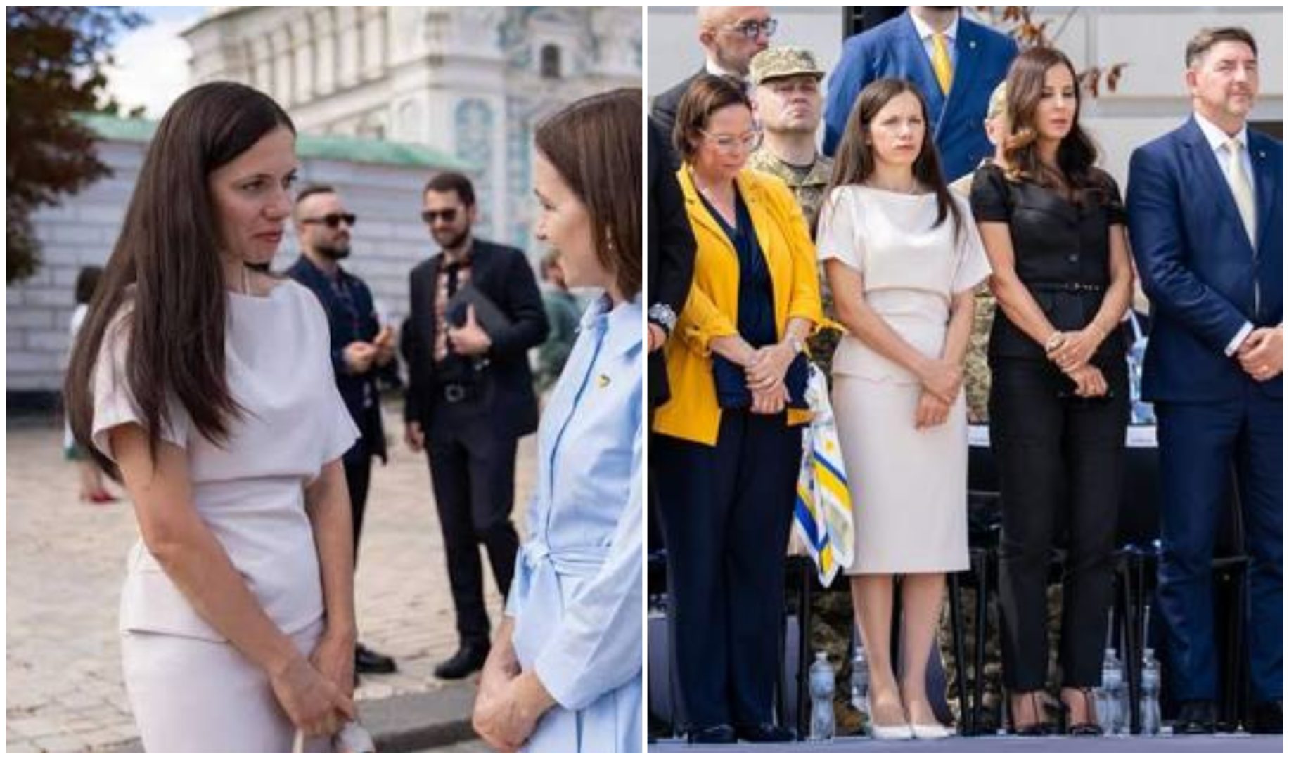 Cât costă rochia purtată de Mirabela Grădinaru în Ucraina. Ținuta este creată de Andreea Raicu: „Eleganță, feminitate și rafinament”