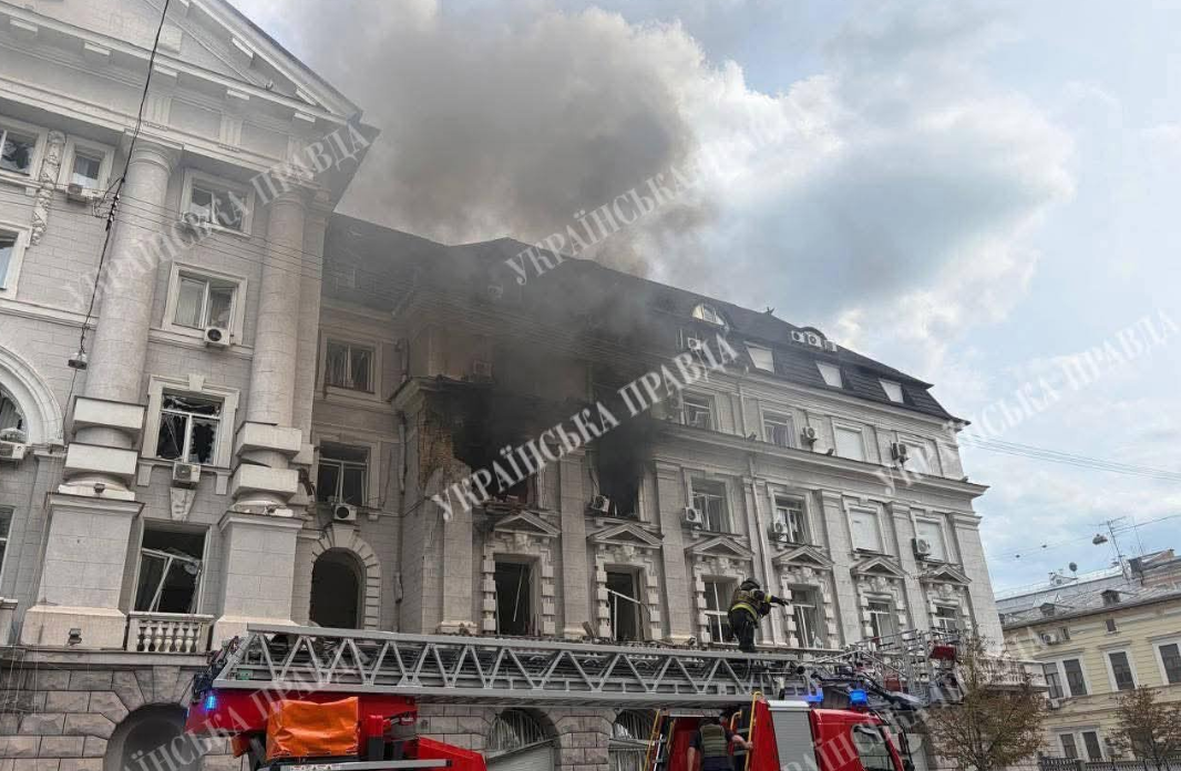 O dronă a lovit clădirea centrală din Kiev a Serviciului de Securitate al Ucrainei
