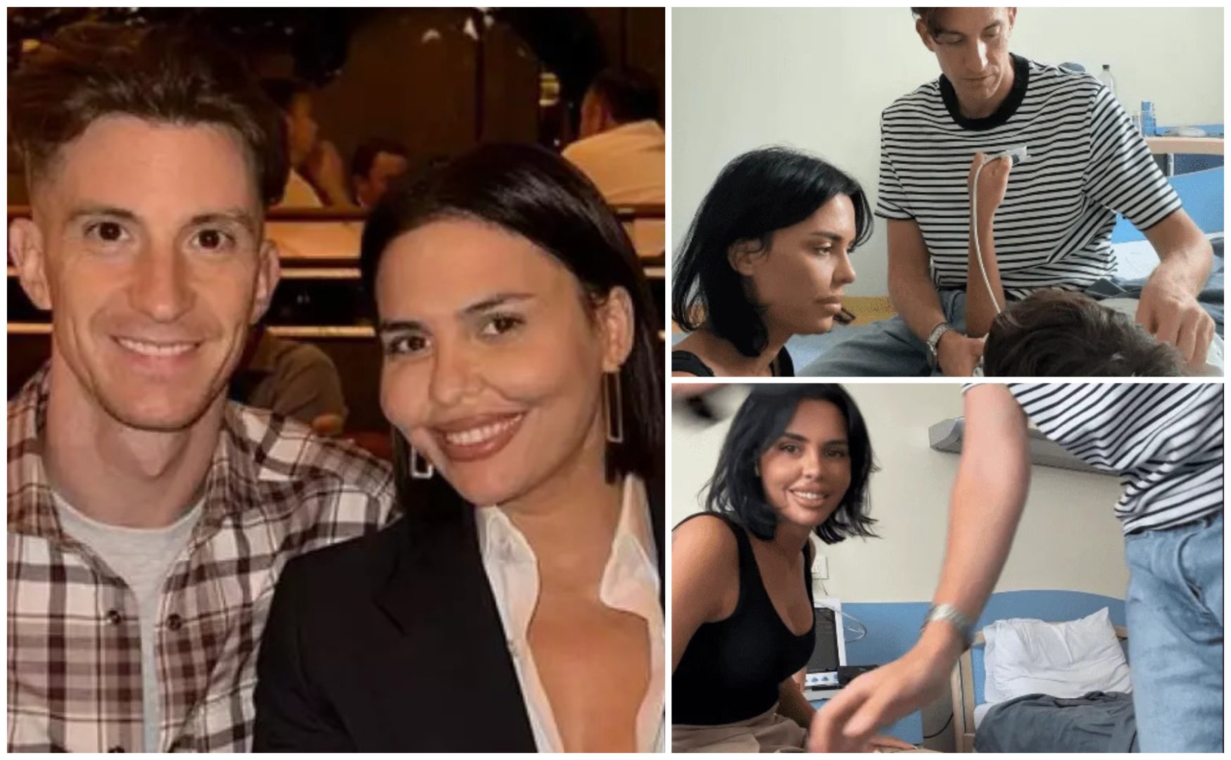 Andreea Popescu și Rareș Cojoc, alături de fiul lor cel mare, Ioachim, la spital. Imaginile emoționante postate pe internet