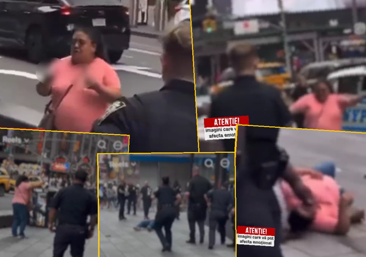 Atac sângeros în Times Square din New York. A înjunghiat la întâmplare două persoane, una a murit. Apoi a încercat să-i atace și pe polițiști și a fost împușcată: „Vă omor pe amândoi” VIDEO
