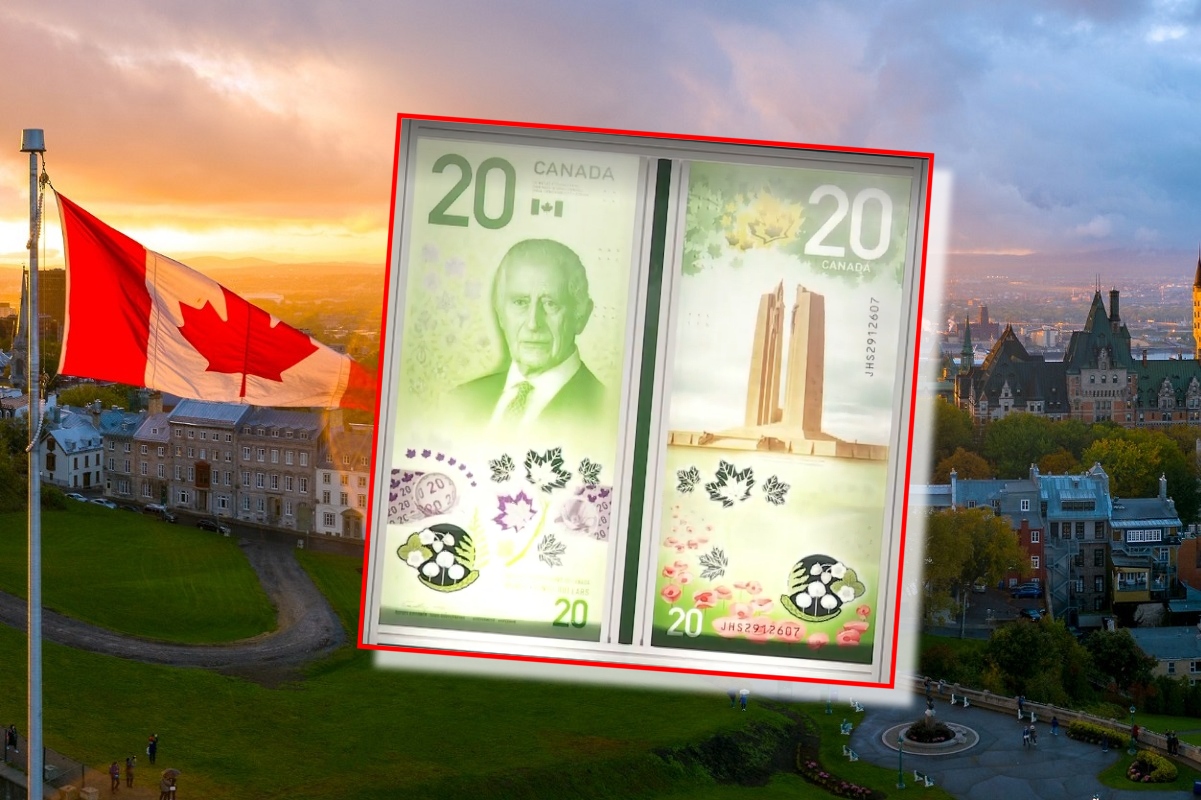 Schimbare istorică în Canada: chipul Regelui Charles al III-lea apare pentru prima dată pe o bancnotă. Are design vertical, iar valoarea ei este de 20 de dolari canadieni