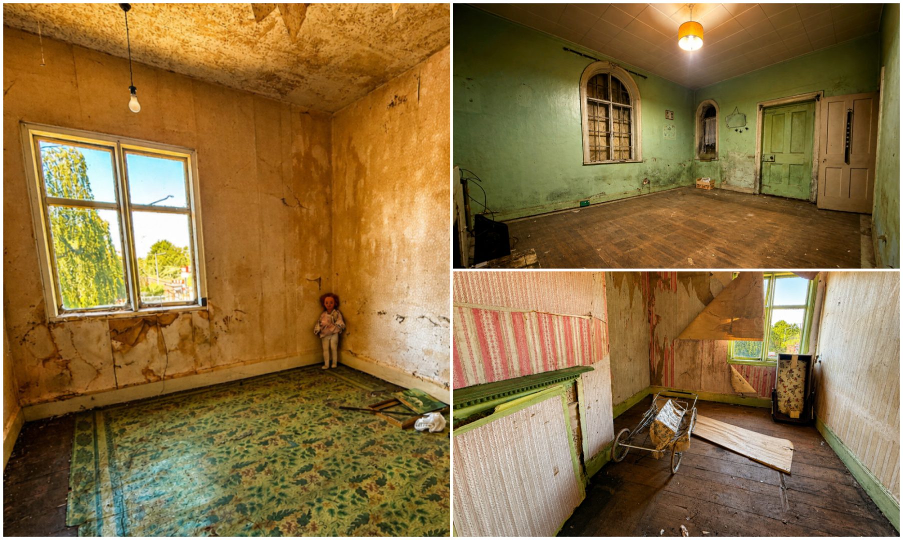 O casă asemănătoare celor din filmele de groază se vinde cu 88.000 de euro. Imagini din interior