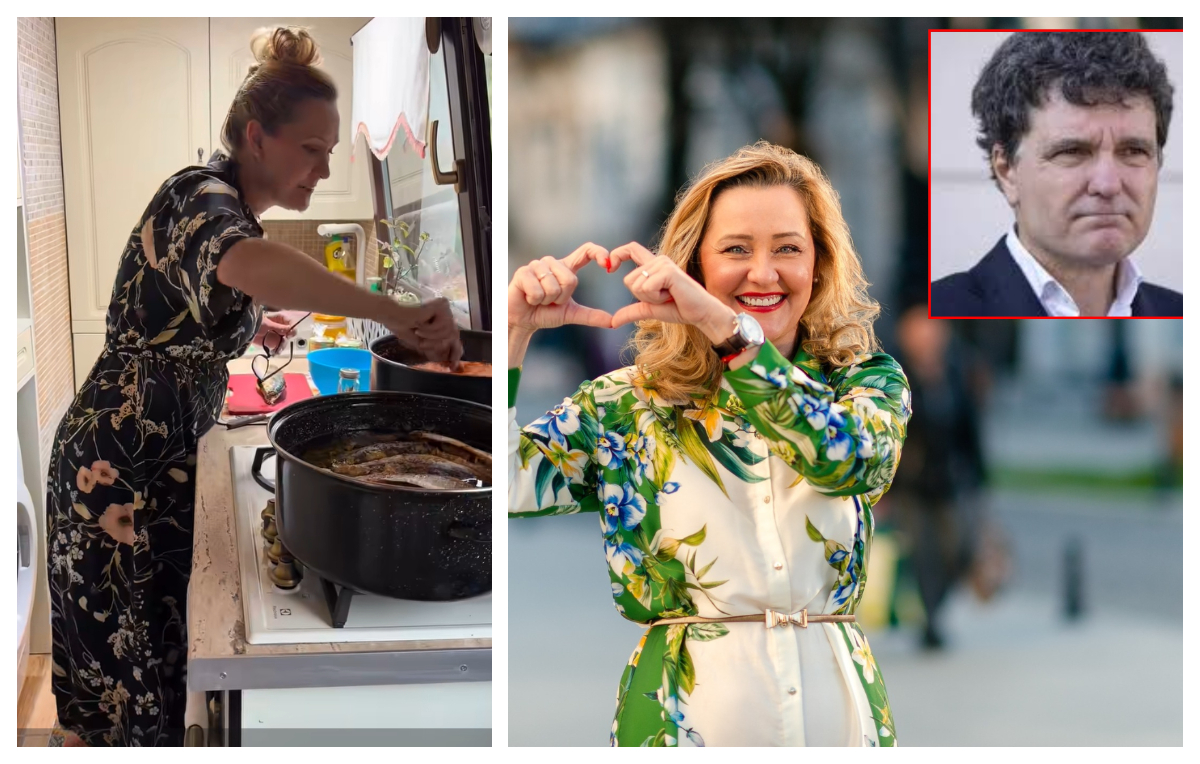 Elena Lasconi s-a filmat gătind zacuscă de pește: „Mă întreb oare cei care ne conduc fac zacuscă?” VIDEO