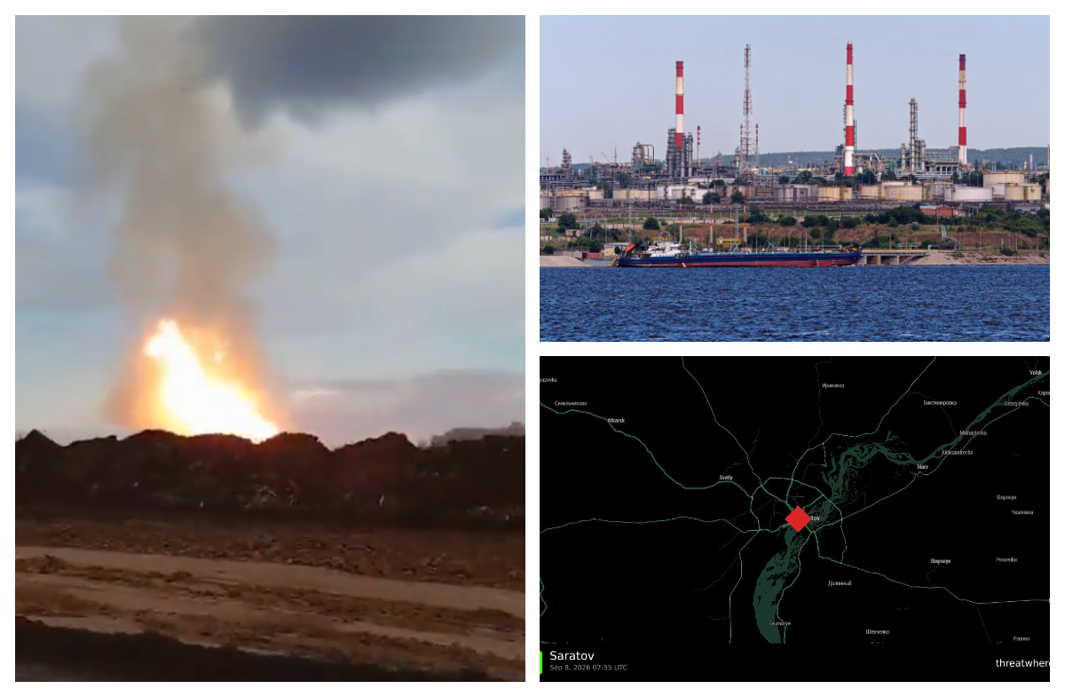 Ucraina a atacat cu drone o rafinărie şi aerodromul „Engels” din Saratov VIDEO