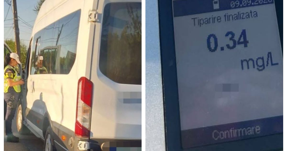 Şofer, prins băut la volan. Bărbatul de 49 de ani transporta copii la grădiniţă 