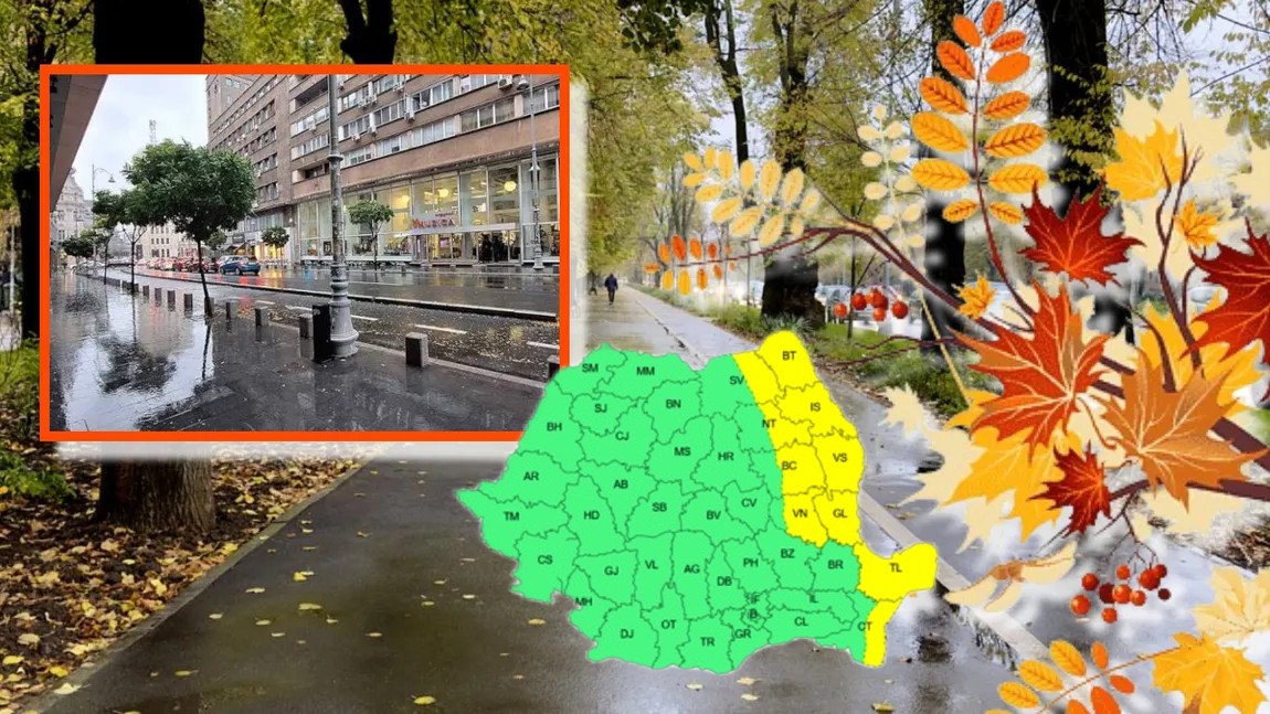 Avertizare meteo Vânt puternic şi ploi moderate în mare parte din ţară, în următoarele ore Cum va fi vremea în Capitală